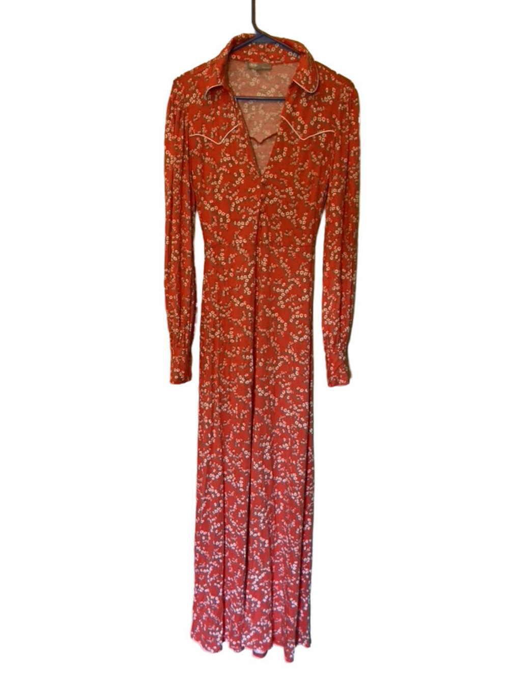 ASOS Red Western Motif Long Sleeve Jumpsuit - size 4